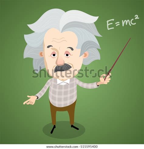 Vector Illustration Cartoon Caricature Portrait Albert Stock Vector