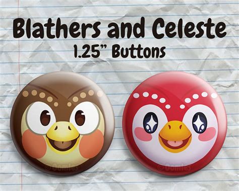 Ac Blathers And Celeste Buttons 125 Etsy