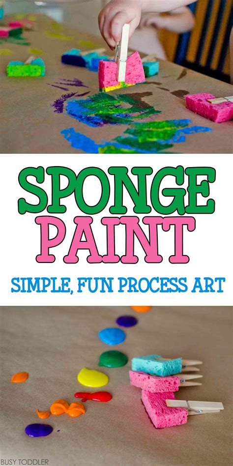 Sponge Painting Process Art Busy Toddler