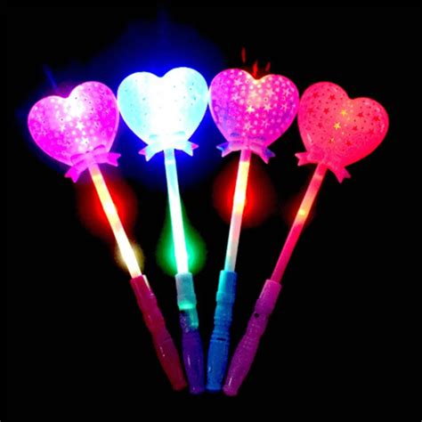 Luminous Cartoon Lollipop Light Up Toys Stick Heart Shaped Unique Light