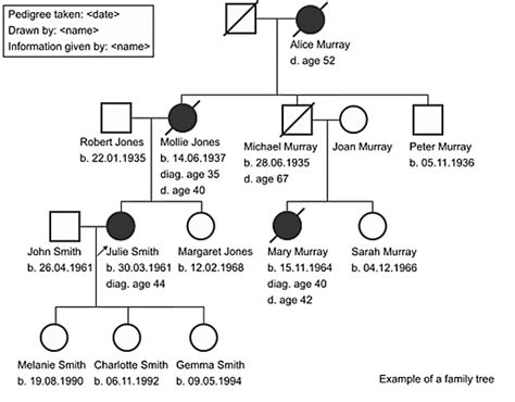Draw your printable family tree online. Taking and drawing a family history - Genomics Education ...