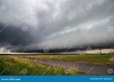 A Shelf Cloud Approaches At The Leading Edge Of A Storm On The Great