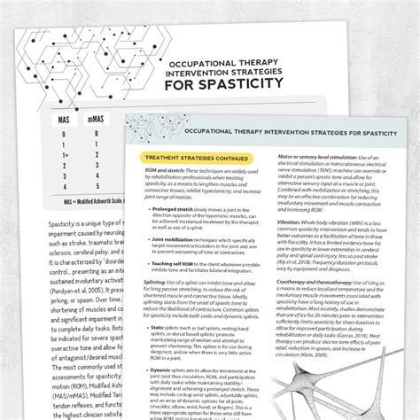 Occupational Therapy Intervention Strategies For Spasticity Adult And Pediatric Printable