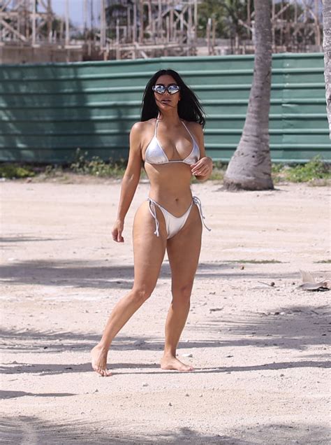 Kim Kardashian Proudly Shows Off Real Skin Including Cellulite On Butt Legs In Bikini In