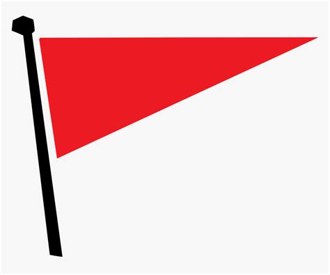 Triangular Clipart Triangle Flag Red Flag Drawing Hd Png Download