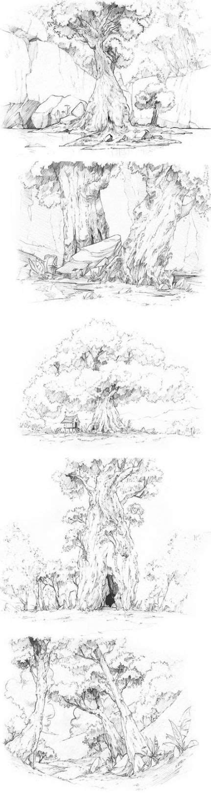 23+ ideas drawing nature trees for 2019 #drawing | Landscape drawings, Sketches, Drawings