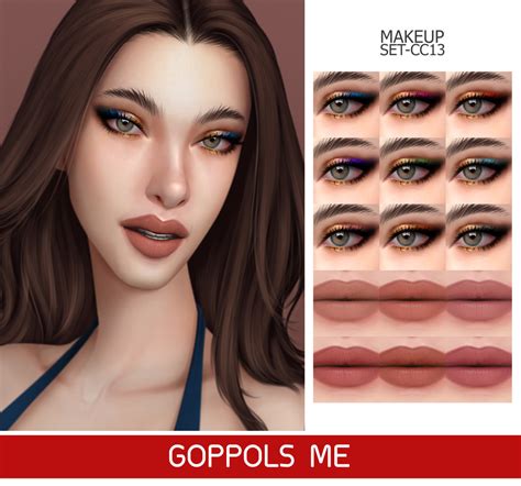 Gpme Gold Makeup Set Cc13 The Sims 4 Skin Sims 4 Sims 4 Cc Makeup