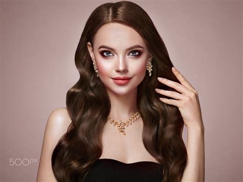 Free Download Hd Wallpaper Oleg Gekman Women Brunette Long Hair Wavy Hair Makeup