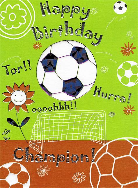 Geburtstagskarten kostenlos downloaden und ausdrucken ohne anmeldung & ohne registrierung. Geburtstagskarte für Champions - Fußball - Kartenwichtel.de