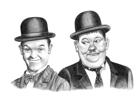 Stunning Laurel And Hardy Pencil Drawings And Illustrations For Sale