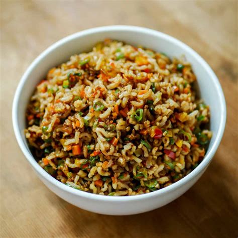 Chilli Garlic Fried Rice Made With Brown Rice Kannamma Cooks
