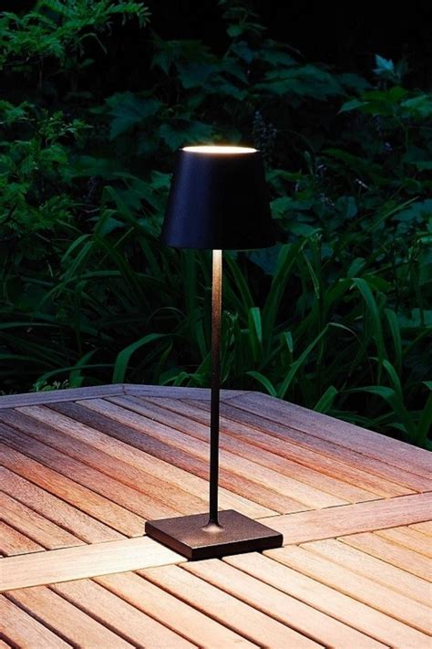 Elipta Rechargeable Battery Outdoor Led Table Lamp Black Led Table