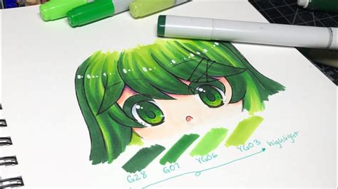 Dual screen compares two looks. How To Color Hair (With Markers) - YouTube