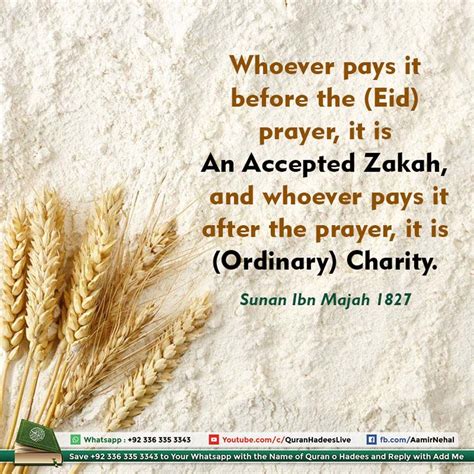 Pays It Before The Eid Prayer It Is An Accepted Zakah Eid Prayer