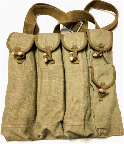 Chicom North Vietnamese Army Viet Cong Type Ppsh Submachinegun Sterile Magazine Pouch With