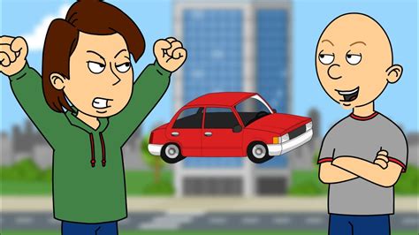Classic Caillou Steals His Dad S Car Arrested Grounded Youtube