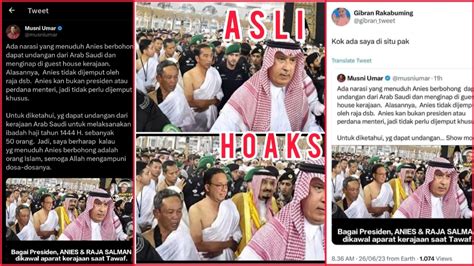 Loyalis Anies Baswedan Musni Umar Minta Maaf Unggah Foto Anies Tawaf Bareng Raja Salman Padahal