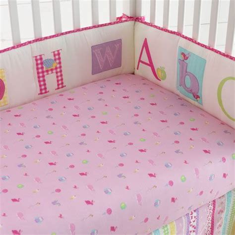 The bold floral motif is offset by a traditional patchwork pattern in the center of the quilt, laura ashley crib. Laura Ashley Owlphabet 4 Piece Bumper Pad Set Pink | Girl ...