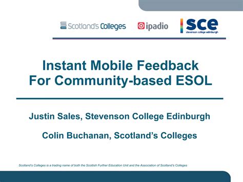 Mobile E Assessment For Esol Ppt