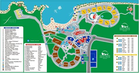 Resort Map Grand Sirenis Riviera Maya Riviera Maya Mexico