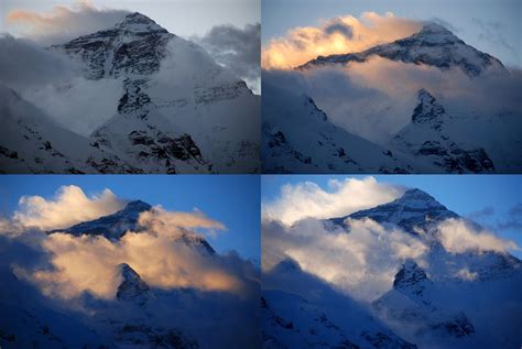 37 Mount Everest North Face From Rongbuk Change Of Light At Sunrise