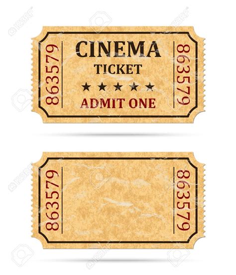 A Set Of Two Simple Ticket Stub Icons One Is Plain And The Other Has