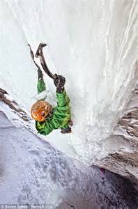 Climbers Edge Perilously Up Frozen Waterfalls Which Could Collapse At