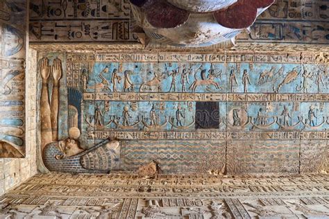 Ceiling Of Dendera Temple Stock Photo Image Of Hathor 251153618