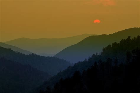 Great Smoky Mountain Sunset Photograph By Thomas Schoeller