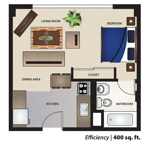 Best tiny house floor plans. Image result for floor plans for 400 sq. ft. above garage apartment | Studio apartment floor ...