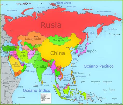 Mapa De Asia Politico