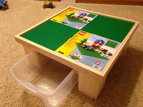 Lego Table With 4 Building Plates And W 1 By Classicwoodtoys