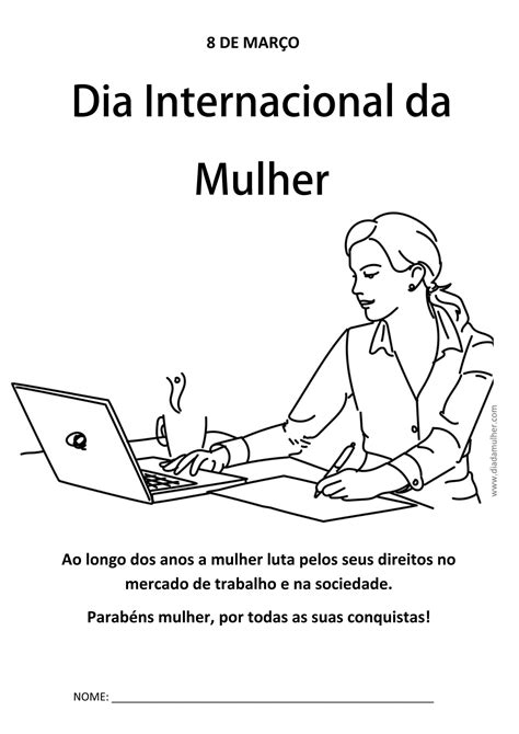 Atividade Dia da Mulher Dia da Mulher Lembrancinhas cartões mensagens e muito mais do