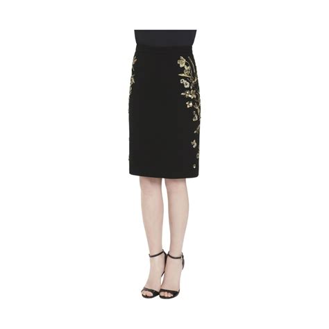 Lyst Mulberry Embroidered Classic Skirt In Black