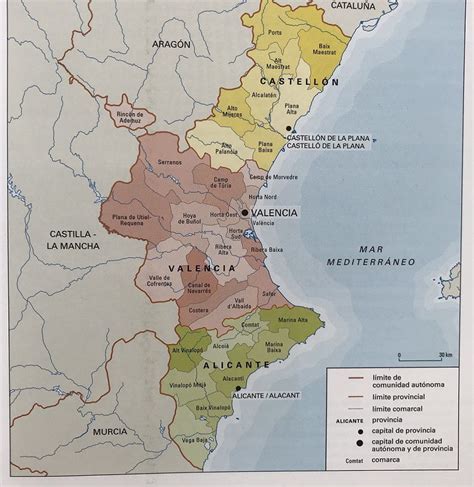 Mapa De Comunidad Valenciana Provincias Municipios Turístico Y
