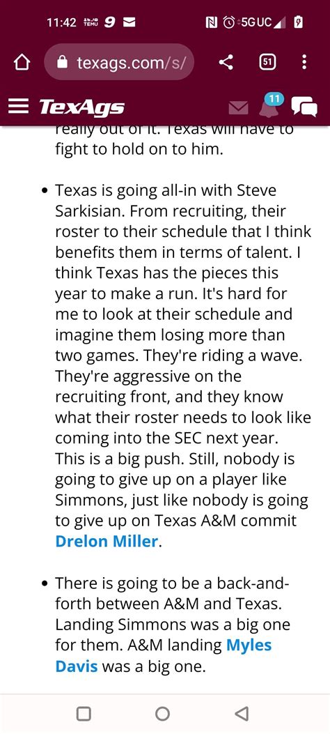 Texas Recruiting Notes Page Surly Horns