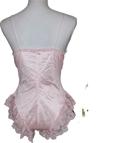 Vintage 80s Dreamy Pink Lingerie Bodysuit By Tosca Of Lingerie California Shop Thrilling