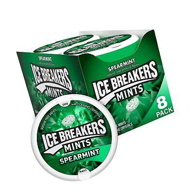 Ice Breakers Sugar Free Mints Spearmint Ounce Pack Of