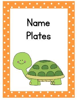 Turtle Name Plates By Christie S Cafe Teachers Pay Teachers