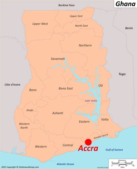 Accra Location On The Ghana Map 