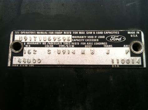 Boneyarddesignsreno Ford Truck 11 Digit Vin Decoder