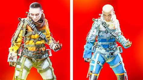 Side By Side Comparison Apex Legends Wraith Skins Recolors Youtube