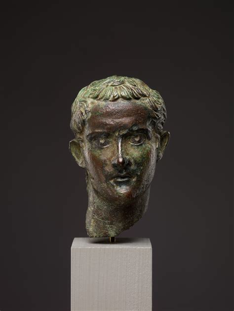 Bronze Portrait Head Of The Emperor Gaius Caligula Roman Early