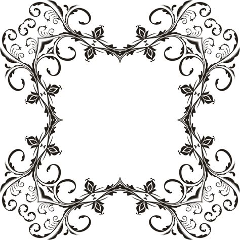 Floral Flourish Frame Openclipart