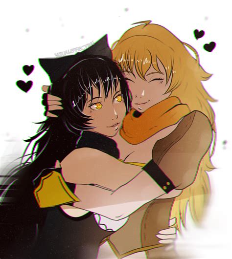 Yang Xiao Long Blake Belladonna Rwby Dreamingoff Anime