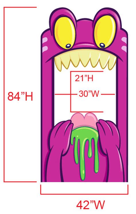 Gobble Monster Booth Cardboard Cutout Standup Prop Dino Rentos