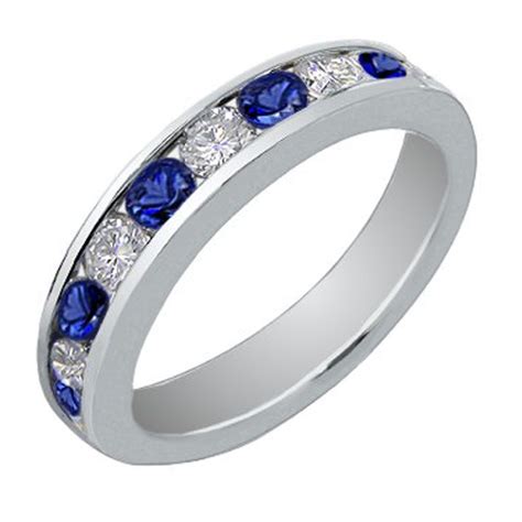 Sapphire Wedding Band With Diamond Engagement Ring Yiying S
