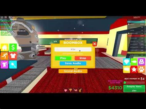 Just copy and play it in your roblox game. boombox codes all 100% working - YouTube