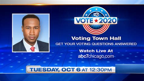 Voting Town Hall Live Tuesday October 6th At 1230pm With Abc 7