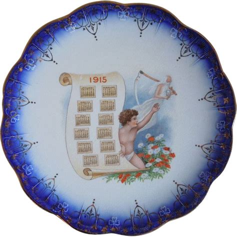 Antique Advertising Porcelain Calendar Plate 1915 San Antonio Texas